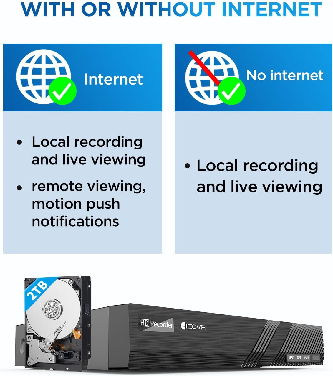 4COVR 4K PoE Security Camera System, AI Human Vehicle Detection, 4Pcs 8MP IK10 Vandal-Proof Dome IP Camera with Mic, 8CH 8MP H.265 NVR with 2TB HDD, IP67 Home Weatherproof Outdoor, LY54AB8M0804