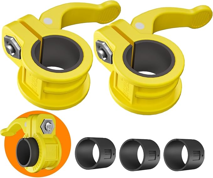ZY-HUAN 1 Inch Barbell Clips, Adjustable Barbell Collars 23–30mm, Weight Clips for Dumbbells, Nylon Clamps with 6 Inserts