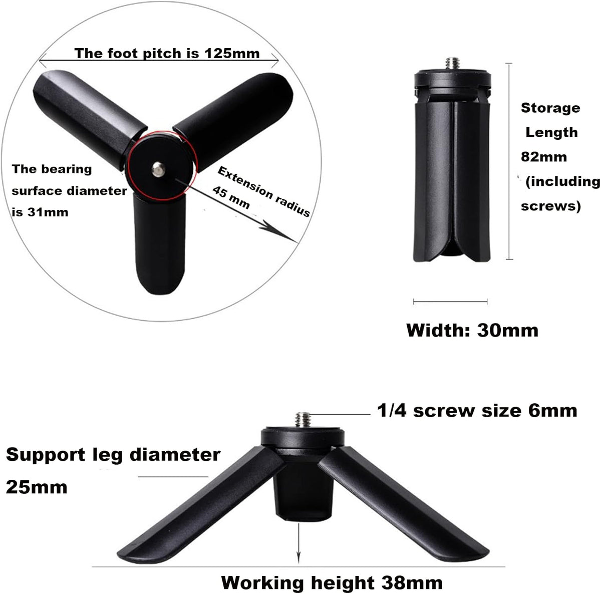FWKAILEPING 2 Pack 3 2 Mini Tripod Compatible with DJI Osmo Pocket & Portable Camera Tripod Desktop Stand Practical