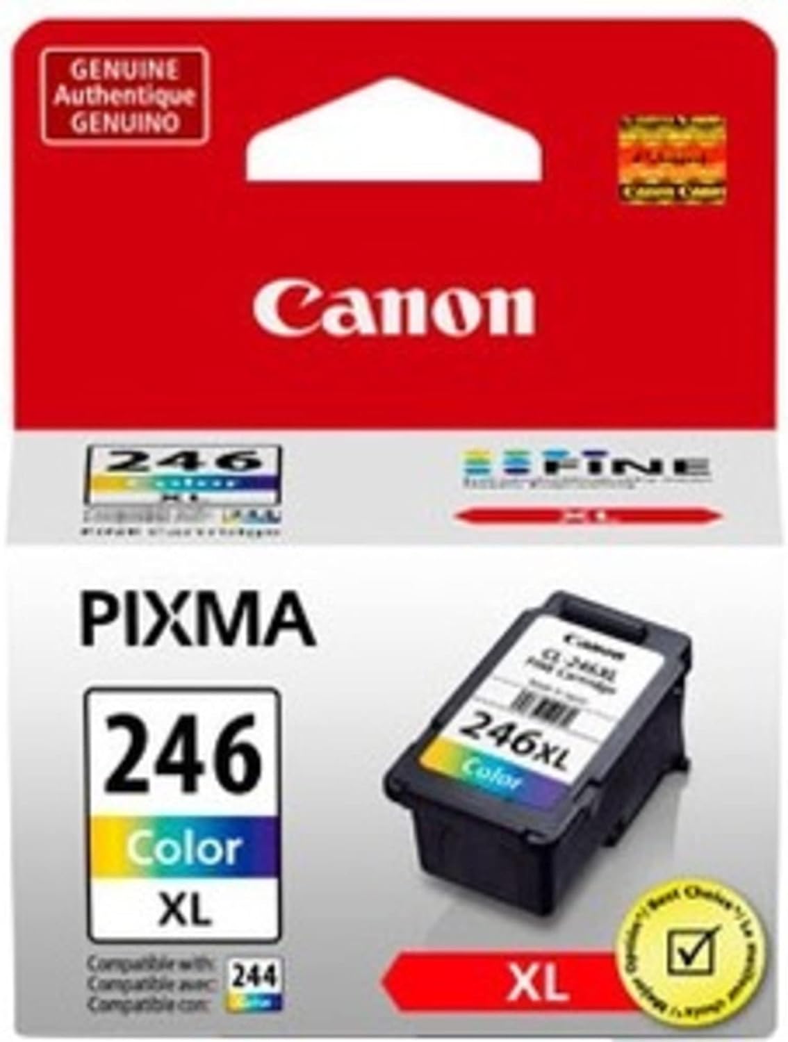 Canon PG-243/ CL-244 Ink Multi Pack, Compatible to TR4520, MX492, MG2520, MG2922, TS302 and TS202 & CL-246 XL Color Ink Cartridge Compatible to Printer iP2820, MG2420, MG2924, MG2920, MX492