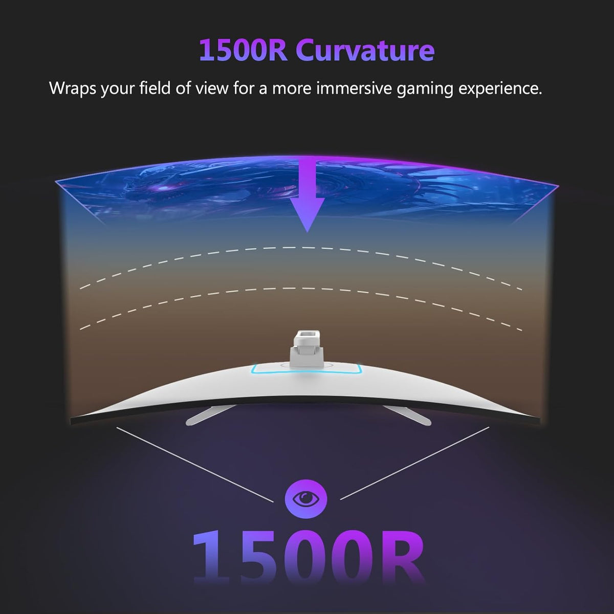 Z Z-EDGE 27 inch Curved Gaming Monitor, FHD 1080P 300Hz 240Hz Computer Monitor, Ultra-Fast MPRT 1ms Curved Monitor, 1500R, 16.7M Colors, UG27H Frameless Bezel, 2X DP 1.4 Ports and 2X HDMI 2.0 Ports