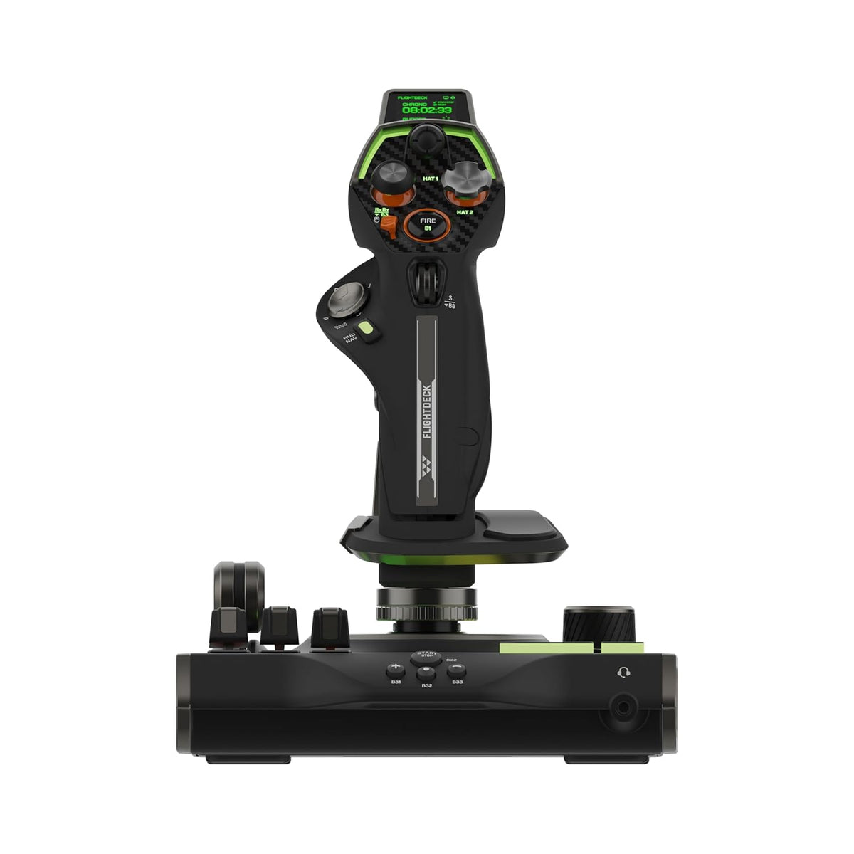 Turtle Beach VelocityOne Flightdeck Universal HOTAS Simulation System Joystick & Throttle for Air & Space Combat Simulation For Windows 10 & 11 PCs – Touch Display & Buttons, 139 Programmable Controls