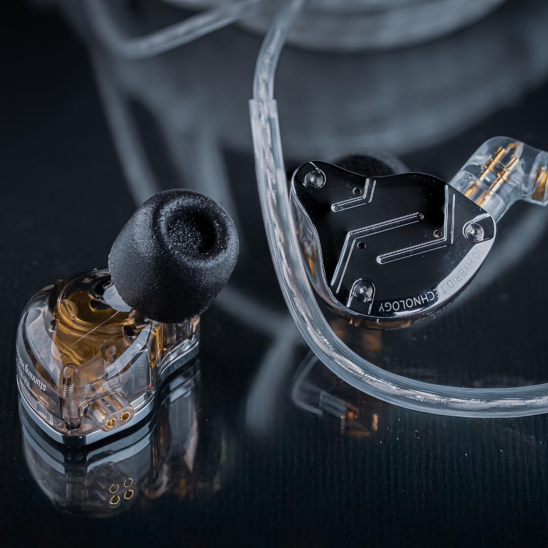 Comply 500 Core Series | Memory Foam Replacement IEM Ear Tips for KZ, Moondrop, FiiO Sennheiser & More | Superior Noise Isolation, Ultimate Comfort, Secure Fit | TechDefender, Black, Medium (3 Pairs)