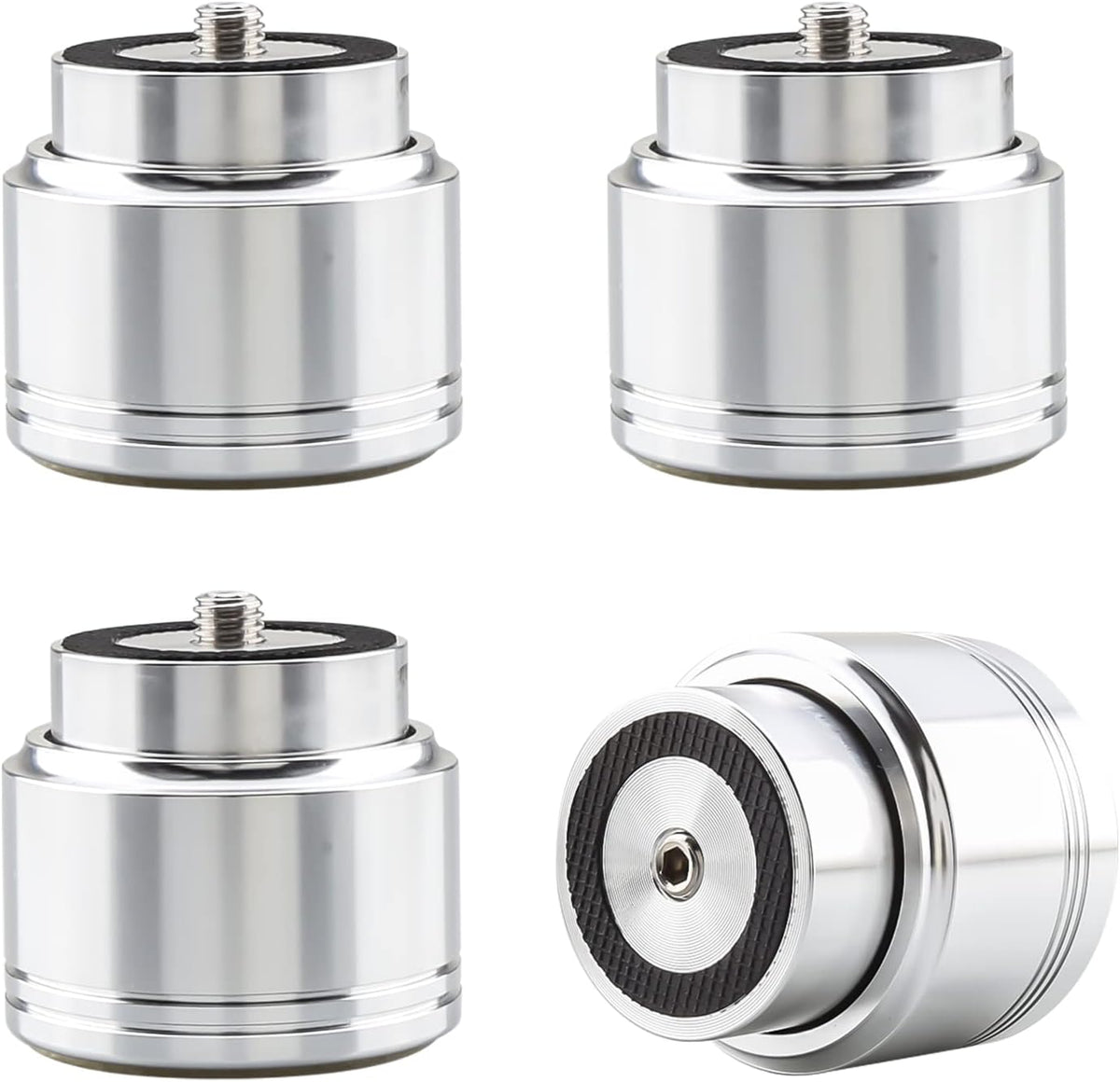 Tertullus 4pcs Aluminum Speaker Isolation Feet Sound Isolation Maglev Feet Speaker Stand Turntable Feet (48mm×42mm)