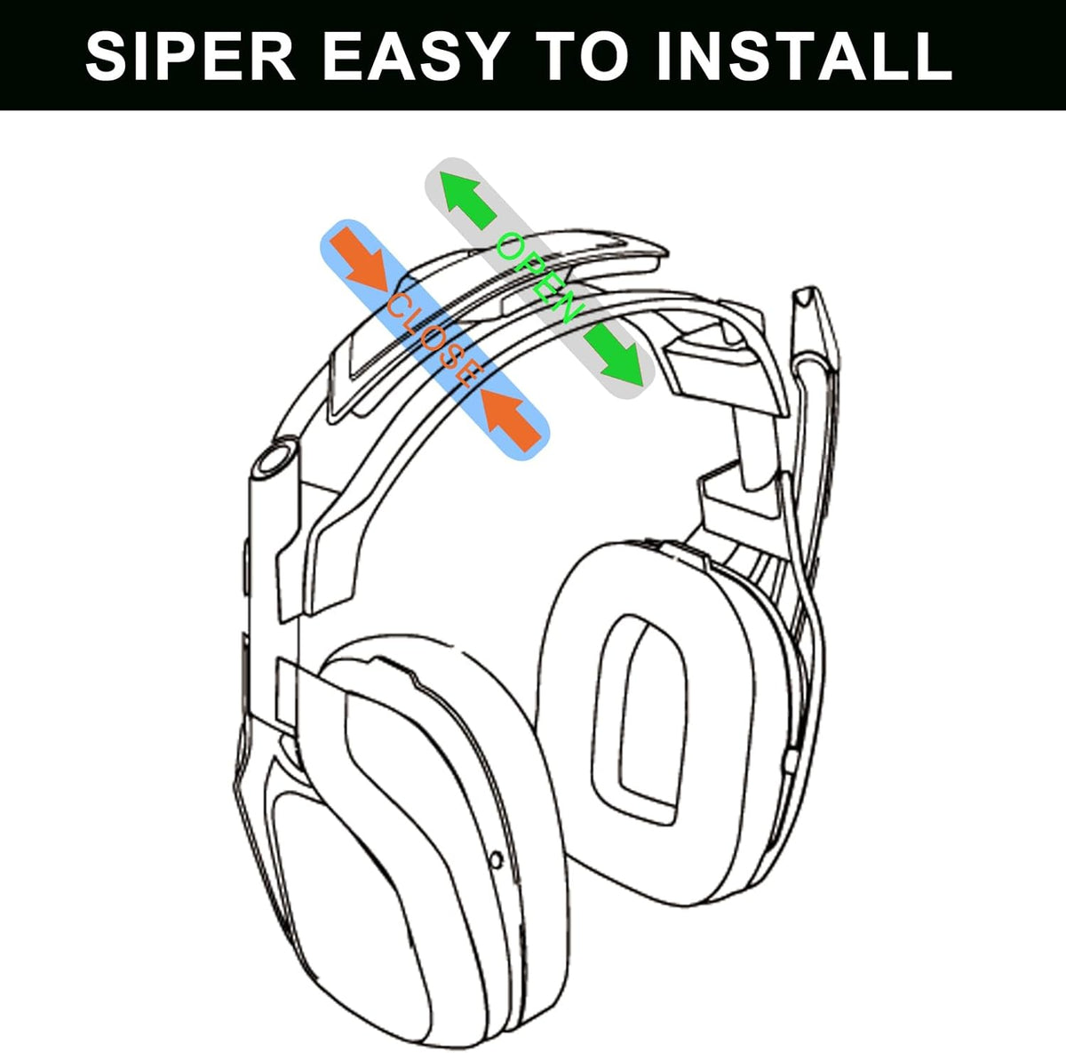 A50X A50 Gen 4 2PCS Headband and Microphone Foam- defean Replacement Cushions Compatible with Astro A50 Gen 4 Gen 5 and Astro A50X Headset,High-Density Microphone Wind Screen Wind Cover