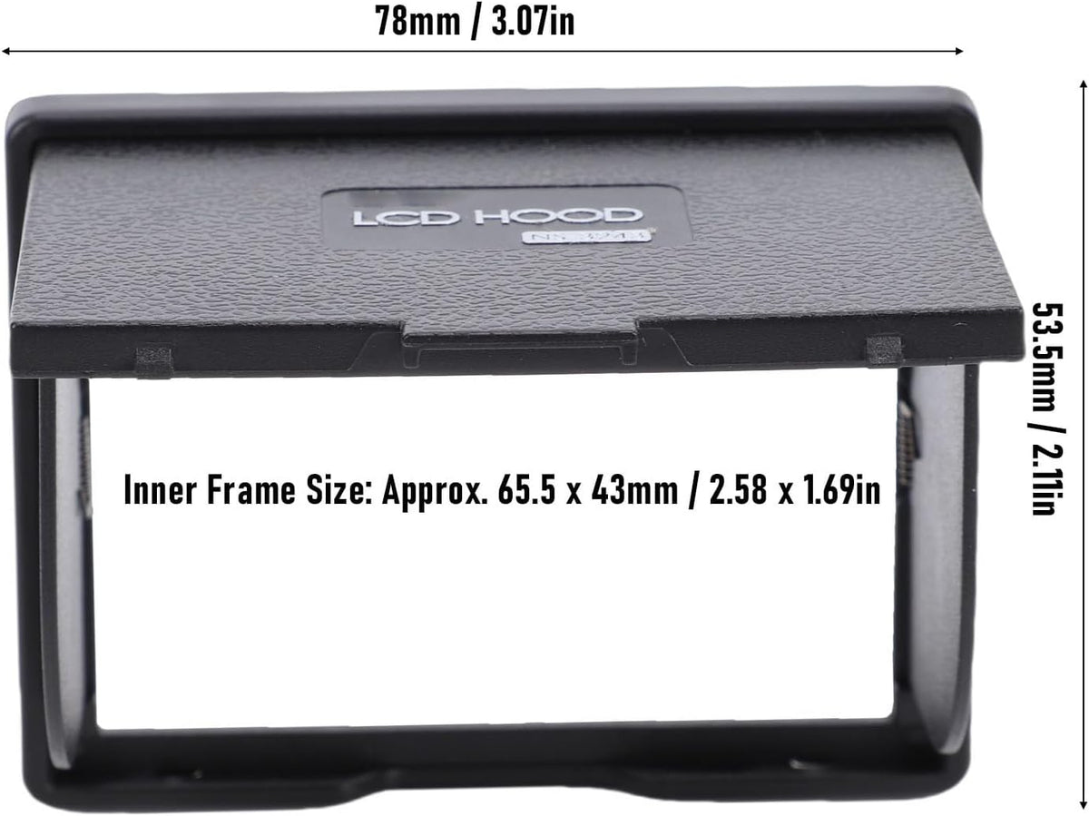 Akozon Professional LCD Sun Shade for Outdoor Photography - Magnet Viewfinder Hood