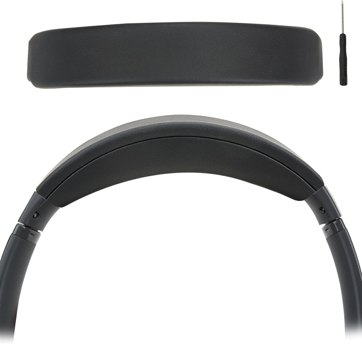Headband Pad for Bose QuietComfort QC45 QC35II QC35 Headband Cushion Cover with Protein Leather& Memory Foam (Black)