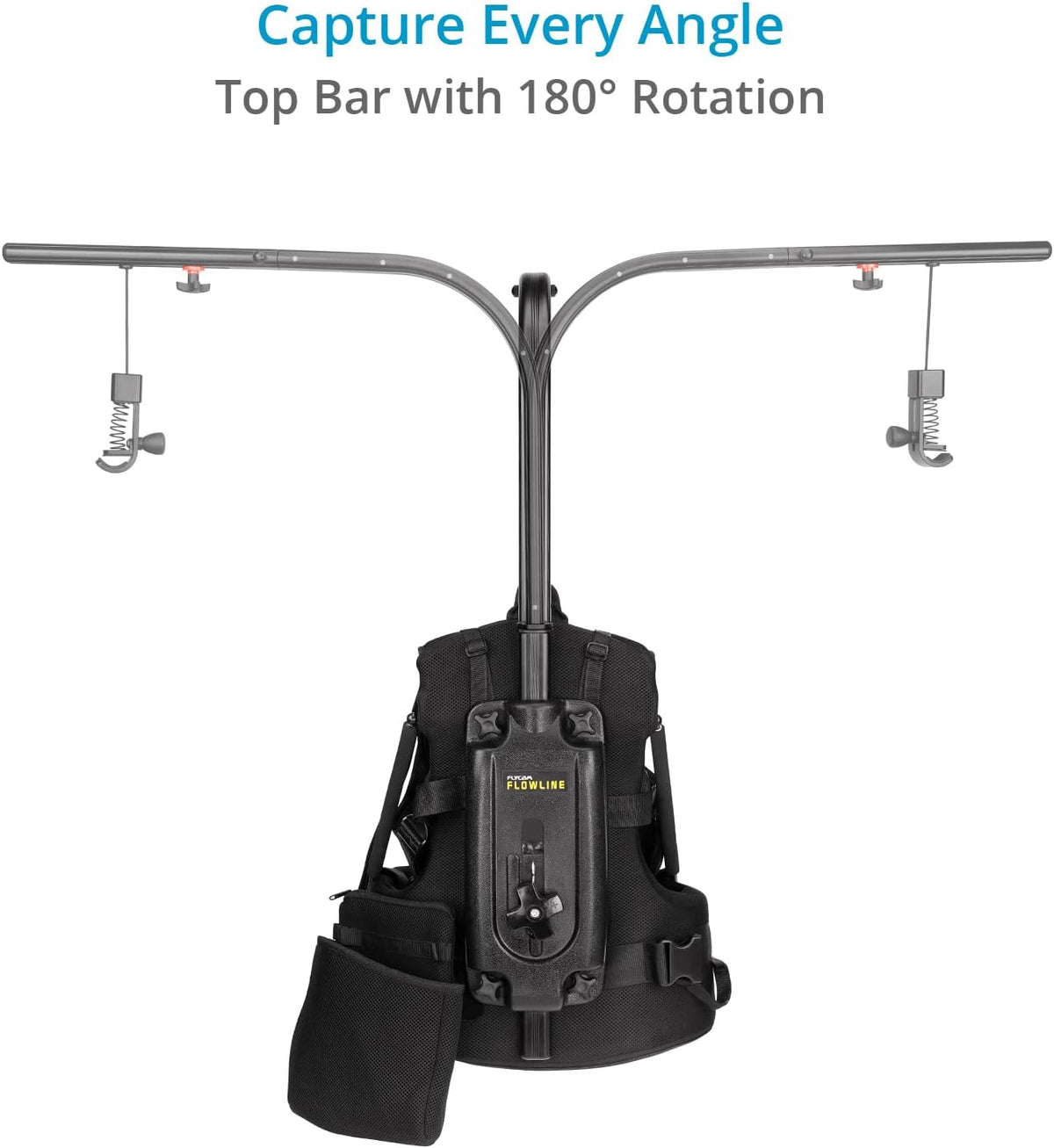 FLYCAM Starter Female Flowline Body Support Rig for Camera & Gimbals. (Size XL/XXL). Offers 180° Top Bar Rotation & 3-7.5kg / 6-16lb Payload