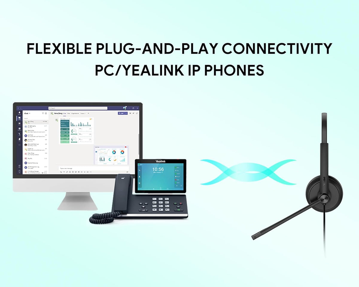 UH34 USB Headset with Microphone for PC Laptop,Wired Headset,On-Ear Headphones with Noise-Cancelling Microphone UH34 Dual UC