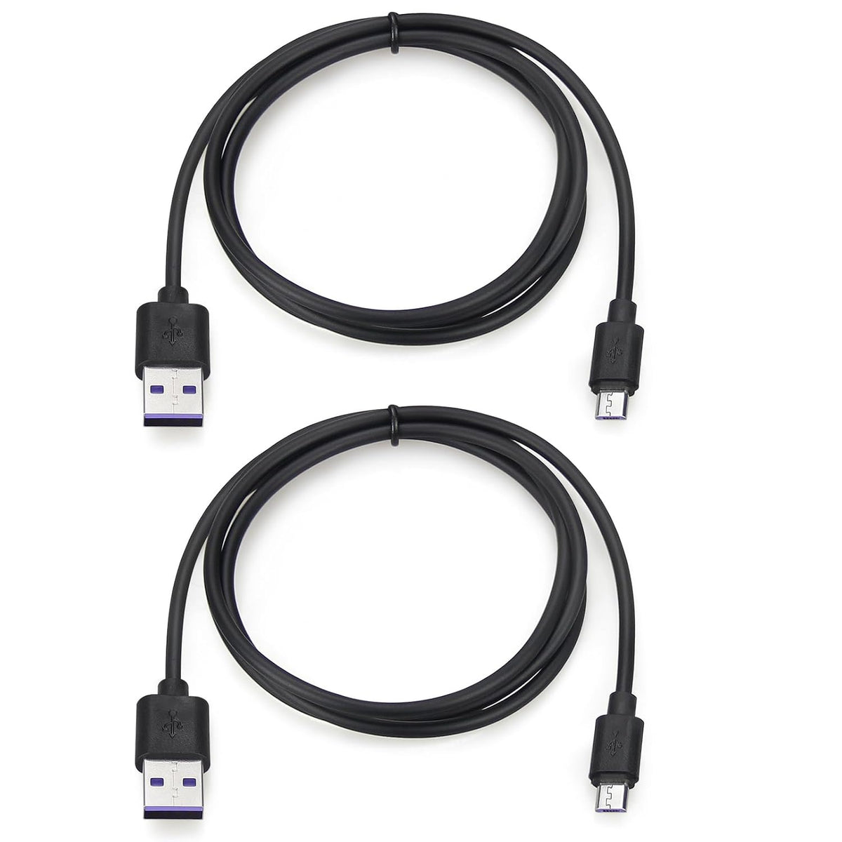 A15 S7 J7 S2 J3 S10, 3ft, 2-Pack Micro USB Old Android Phone Charger Cord for Samsung Galaxy Galaxy A Tab Black