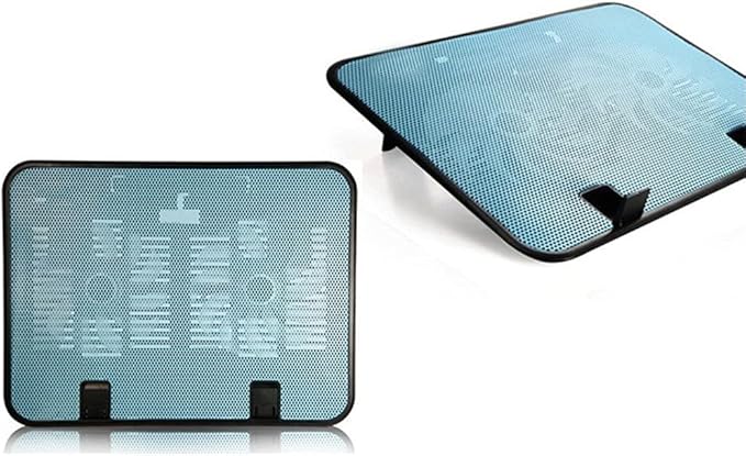 JSEIAJB 14 Inch Notebook Cooler 5v Fan External Laptop Cooling Pad Slim Stand High Speed Silent Metal Panel Fan(E)