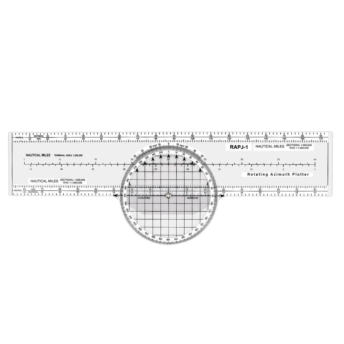 8 Aviation Plotter Aviation Slide Rule with Functions for Pilot Student Accessories Rotating Azimuth Plotter, WAC