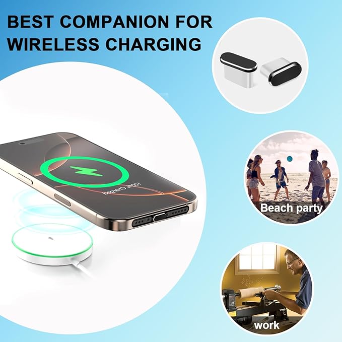 USB C Dust Plug and Speaker Cover, Type C Charging Protector Port Cover