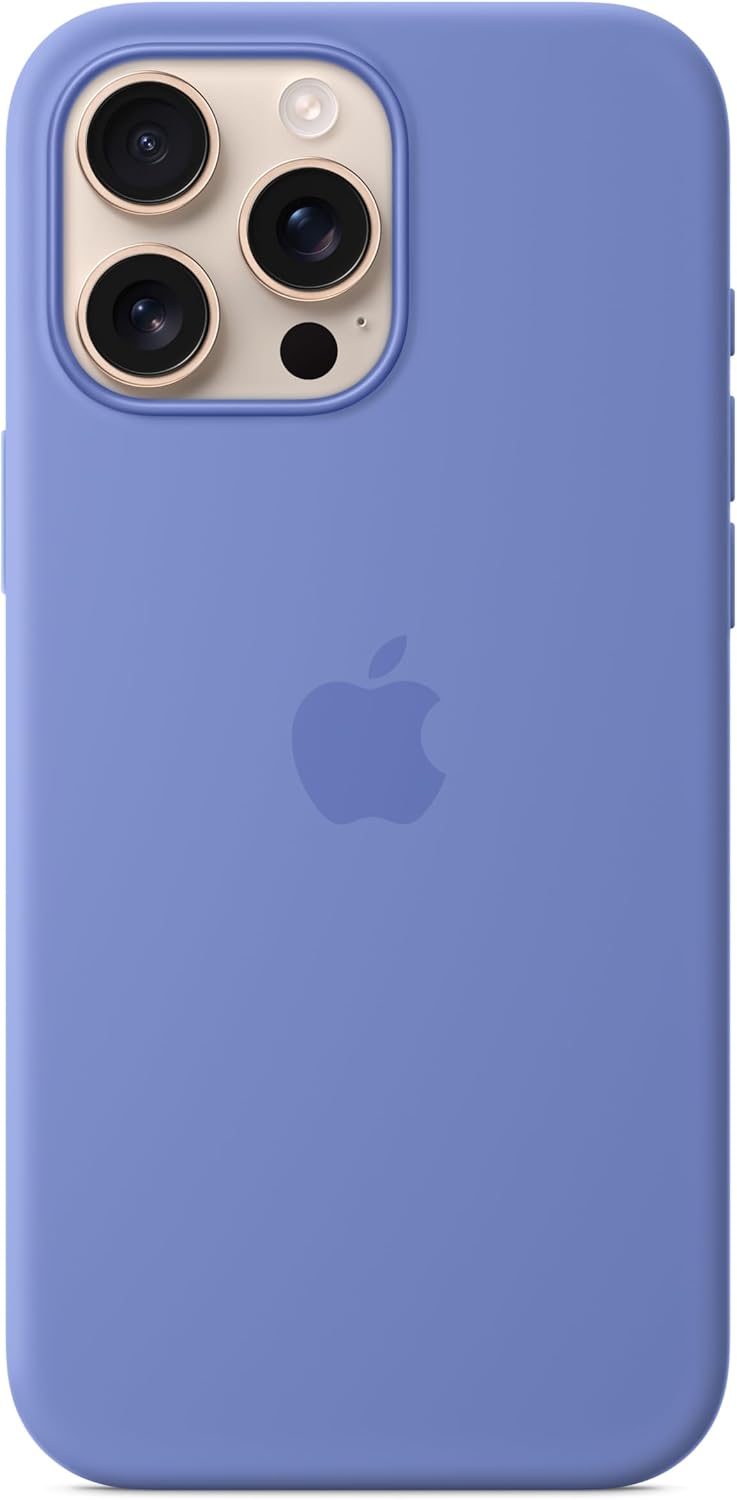 Apple iPhone 16 Pro Max Silicone Case with MagSafe and Camera Control: Lightweight Phone Case, Wireless Charging Compatible, Smooth Matte Finish; Periwinkle