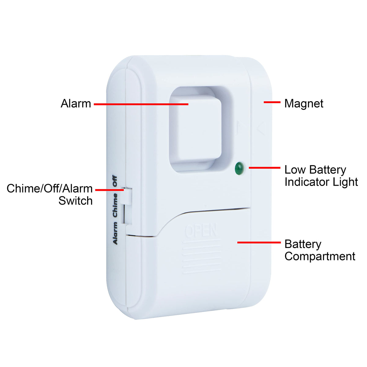 GE Personal Security Window and Door Alarm, 12 Pack, DIY Protection, Burglar Alert, Wireless Chime/Alarm, Easy Installation, Home Security, Ideal