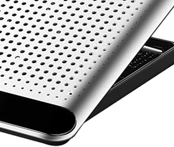 Laptop Cooling PadAdjustable Riser Station - Aluminum Alloy Quiet Computer Laptop Cooling Fan | for Desk Keyboard Tablet Book Home Workplace Dorm Apartment