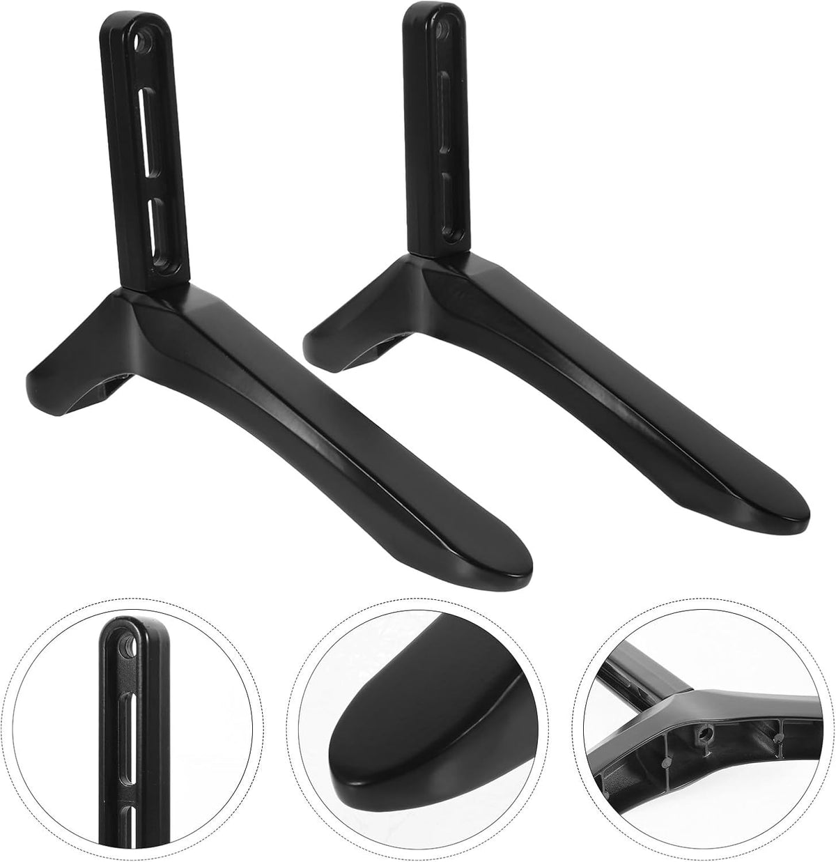 DECHOUS Universal TV Support Base with Screws - Black Tabletop Bracket for Living Room