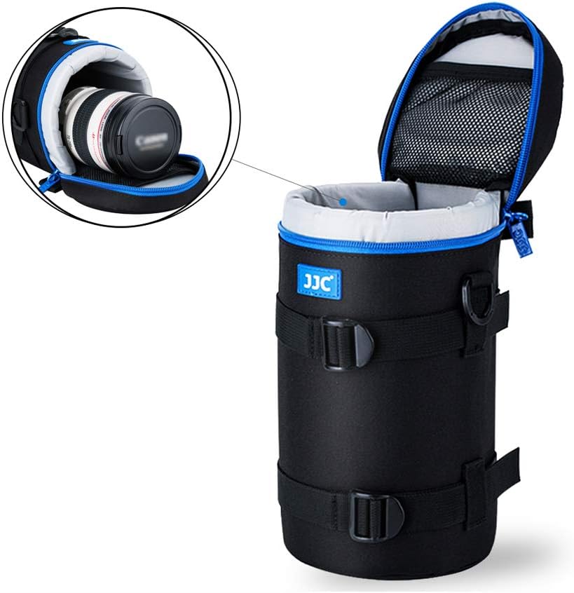 600mm 70-200mm 70-200mm 80-200mm 4.3x8.9 JJC Camera Lens Pouch Case for Canon RF EF Nikon Nikkor AF-S AF & More, Zipper