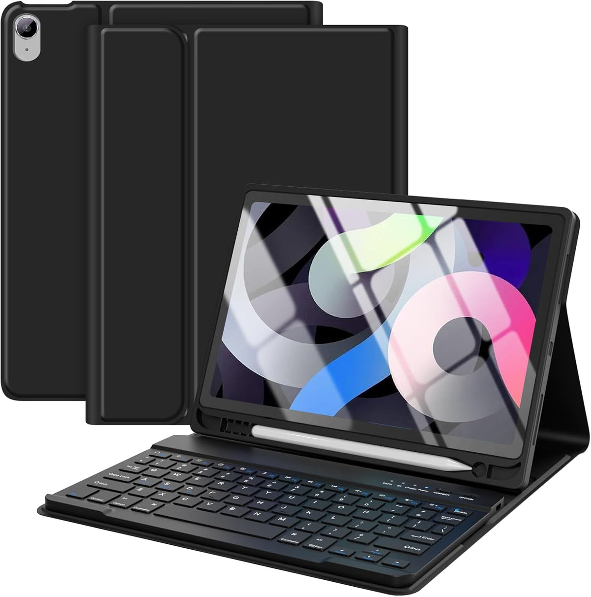 TaIYanG for iPad Air 11 inch M2 Case with Keyboard 10.9 inch for iPad Air 5 2022/iPad Air 4th Gen Keyboard Case with Pencil Holder, Wireless Keyboard for Air 11" M3/M2 (2025/2024)/iPad Air 5/4