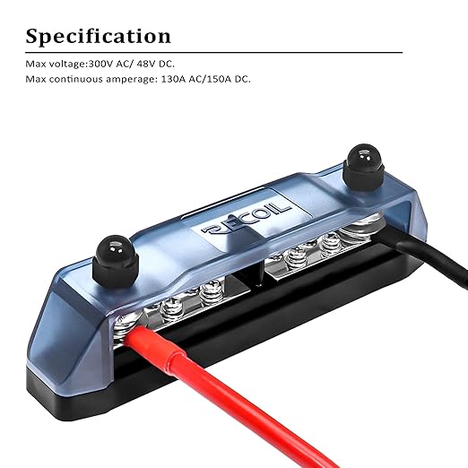 Recoil BBPG5 Bus Bar Stud Positive and Negative Power Distribution Block