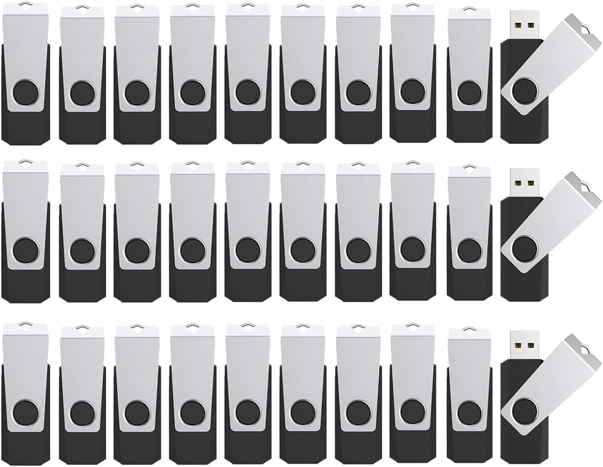 4GB Flash Drives 100 Pack, Wooolken USB 2.0 Thumb Drive with Lanyards Bulk USB Sticks for Weddings,Office, School, Data Storage Backup