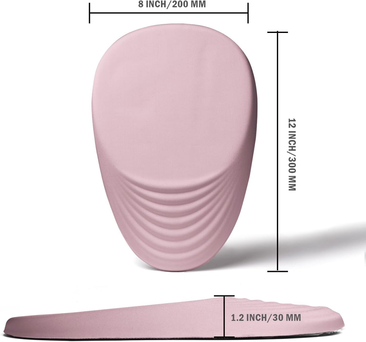 Ergonomic Mouse Pad Wrist Rest, Pink Mouse Pads with Wrist Support, Memory Foam Massage Design & Non-Slip PU Base MousePads for Pain Relief, Desk, Office, Home, Women