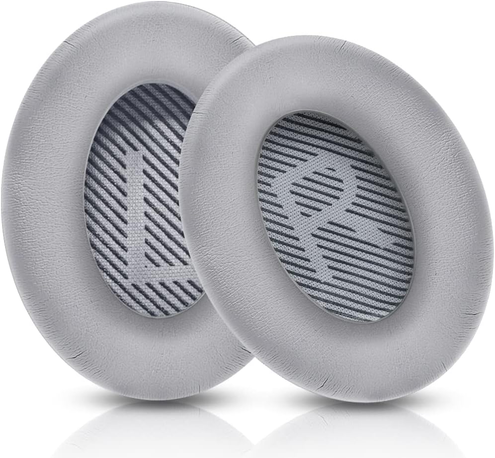 QOQOON Professional Headphone Replacement Ear Pads for Bose QuietComfort 35 QC 2 15 25 Earpads Cushion for QC2 QC15 QC25 SoundTrue SoundLink Around-Ear Headphones Ear Pads with Memory Foam (Grey)