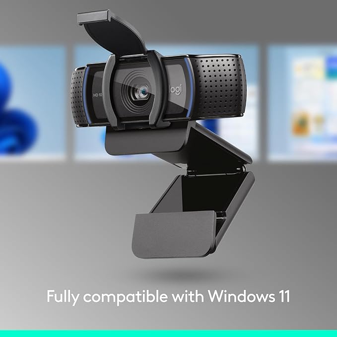 Logitech C920e HD 1080p Mic-Enabled Webcam Certified for Zoom Microsoft Teams Compatible TAA Compliant