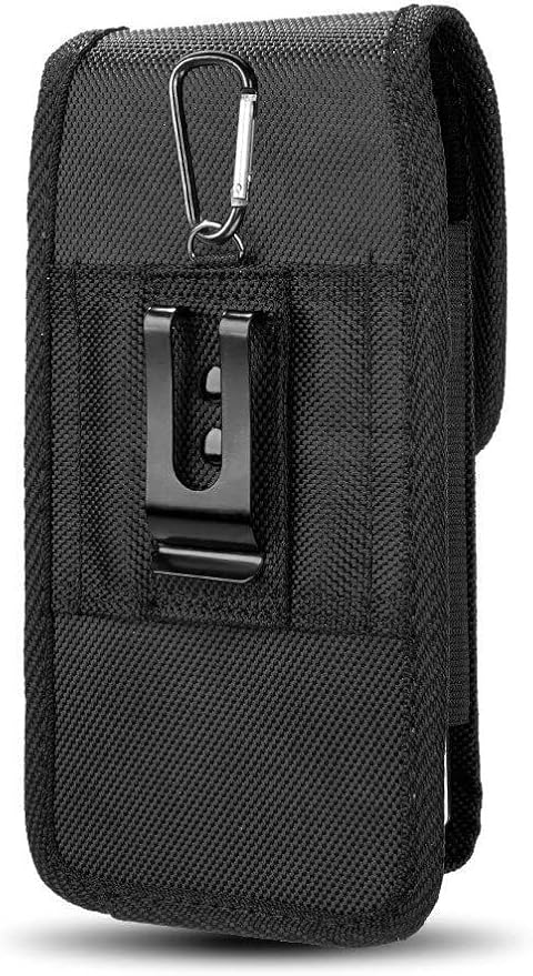 Cell Phone Holster for iPhone 17 16 15 14 13 Pro Max, 17 Air, 16 15Plus, Galaxy Z Fold 7 6 S25 S24 Ultra Plus A16 A36 5G Case with Belt Clip Belt Holder Pouch (Fits Phone with Otterbox Case on) Black