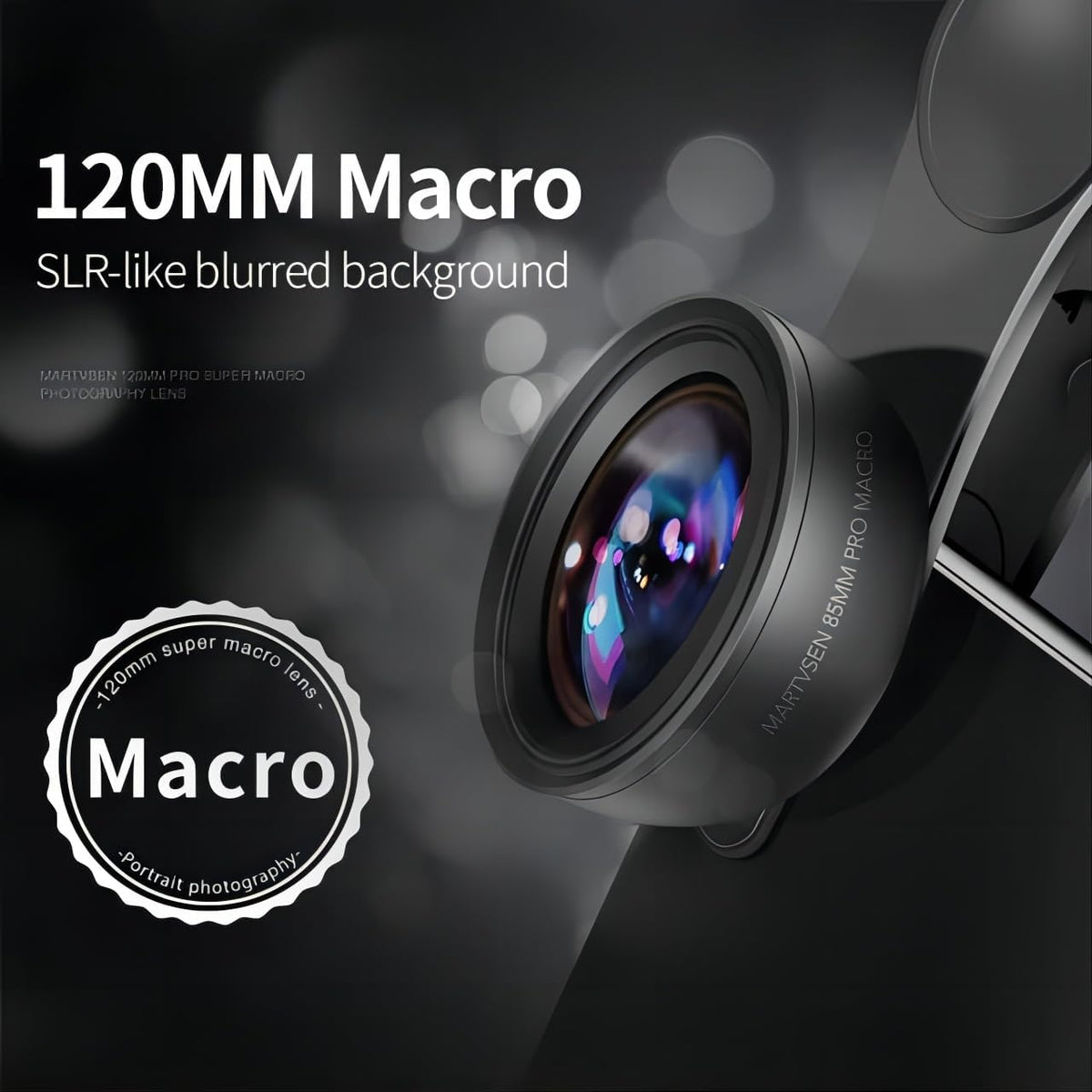 120MM Macro Lens for iPhone - 𝟓𝐊 𝐇𝐃 𝟏𝟎𝐗 Super Macro with 𝐒𝐭𝐚𝐫𝐥𝐢𝐠𝐡𝐭 𝐅𝐢𝐥𝐭𝐞𝐫, Professional Universal Clip Phone Camera Lens for Photo Video Lens of iPhone Samsung Android