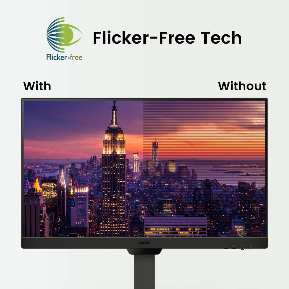 BenQ GW2490T 24" Monitor 100Hz FHD 1920x1080p | IPS | Vertical Monitor | Eye-Care | Thin Bezel | Height & Tilt Adjustable | DisplayPort | HDMI x2