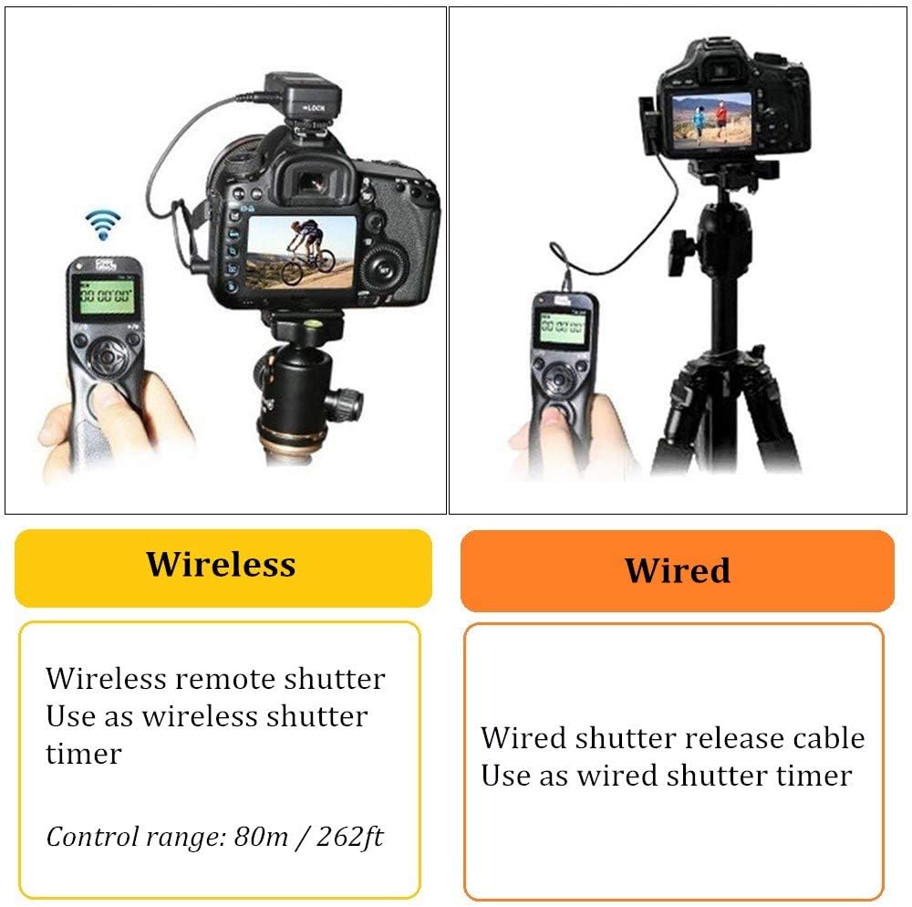 Pixel Timer Shutter Release TW283-N3 Wireless Remote Control Compatible with Canon 5D Mark-III/Mark-IV 5D R5 R5C 10D 1DX 1DC 1DS 1D 5DS 5DSR 20D 6D 7D Mark-II 7D 50D 40D 30D D60 D30 D2000