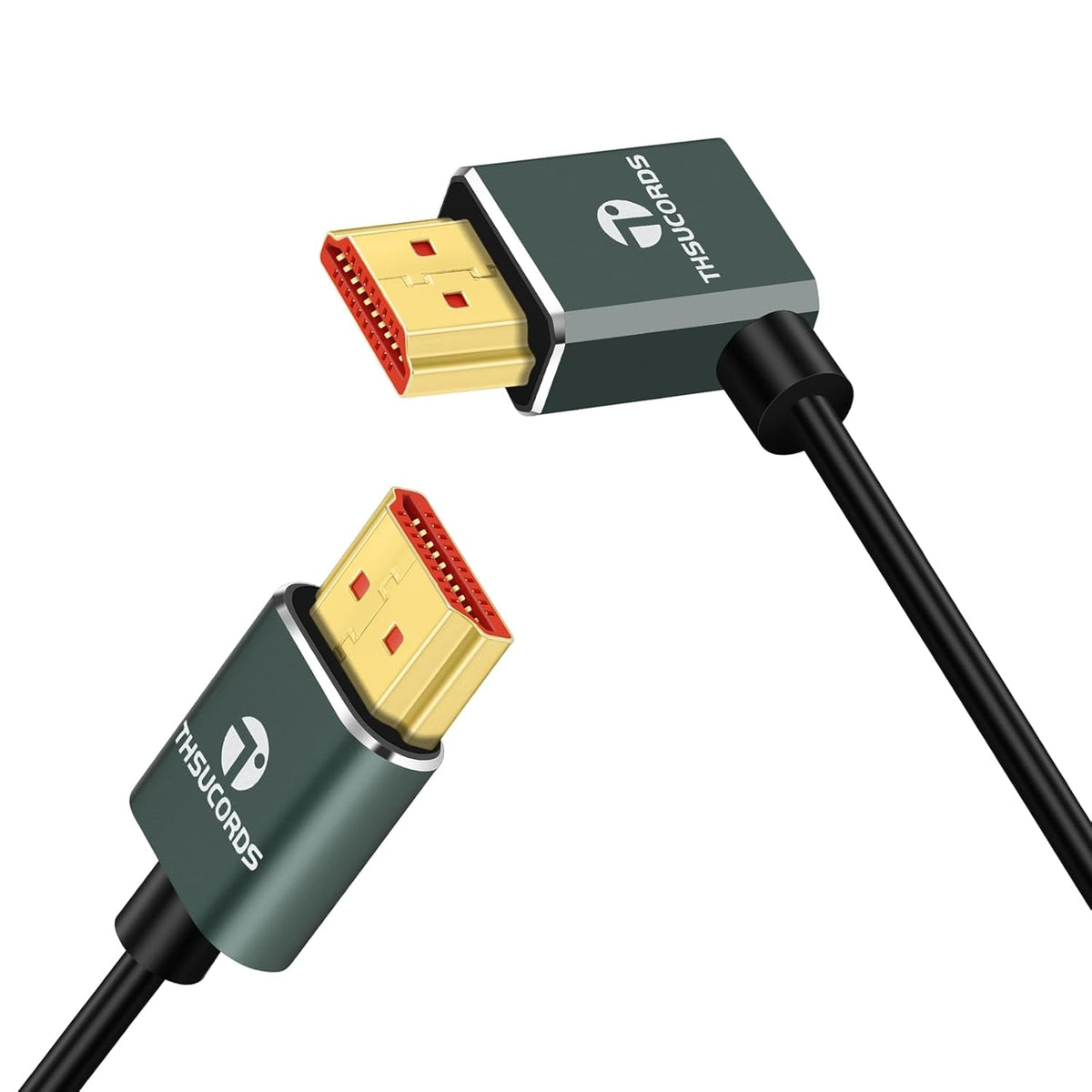 8K 2.1 90 1.6FT, 4K@120Hz 8K@60Hz TV/HDTV/PS5/Blu-ray Thsucords Ultra Thin HDMI Degree Left Angle Cable Flexible Slim