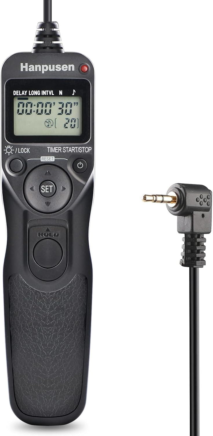Camera Wired Intervalometer Remote Control - Cameras Timer Shutter Release for Canon 90D; for Olympus E-M1X E-M1-II E-M1-III E-M5-III; for Fuji;Replaces RS-60E3, Fujifilm RR-100 and Olympus RM-CB2