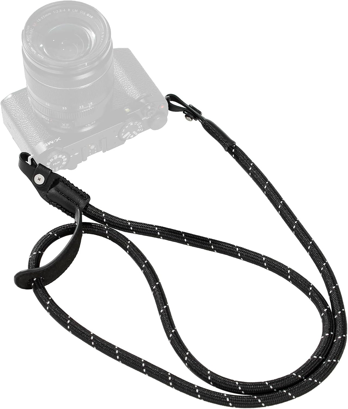 Adjustable Braided Shoulder Strap for Cameras - SmallRig Neck & Shoulder Strap with O-Ring and Leather Pad
