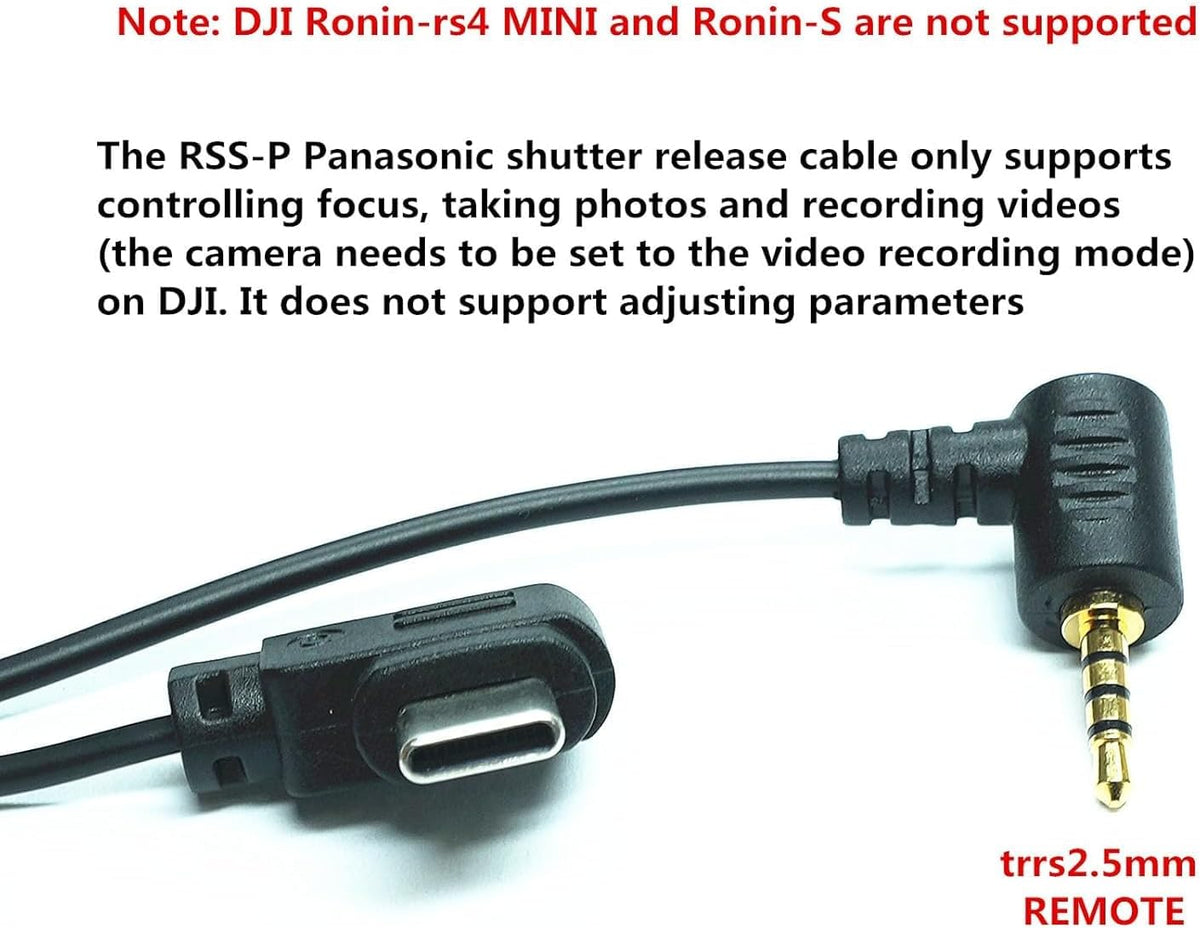 Generic GH5S, GH5, G9, 2.5mm RSS-P Camera Shutter Release Cable for Panasonic Compatible with DJI Ronin Stabilizer