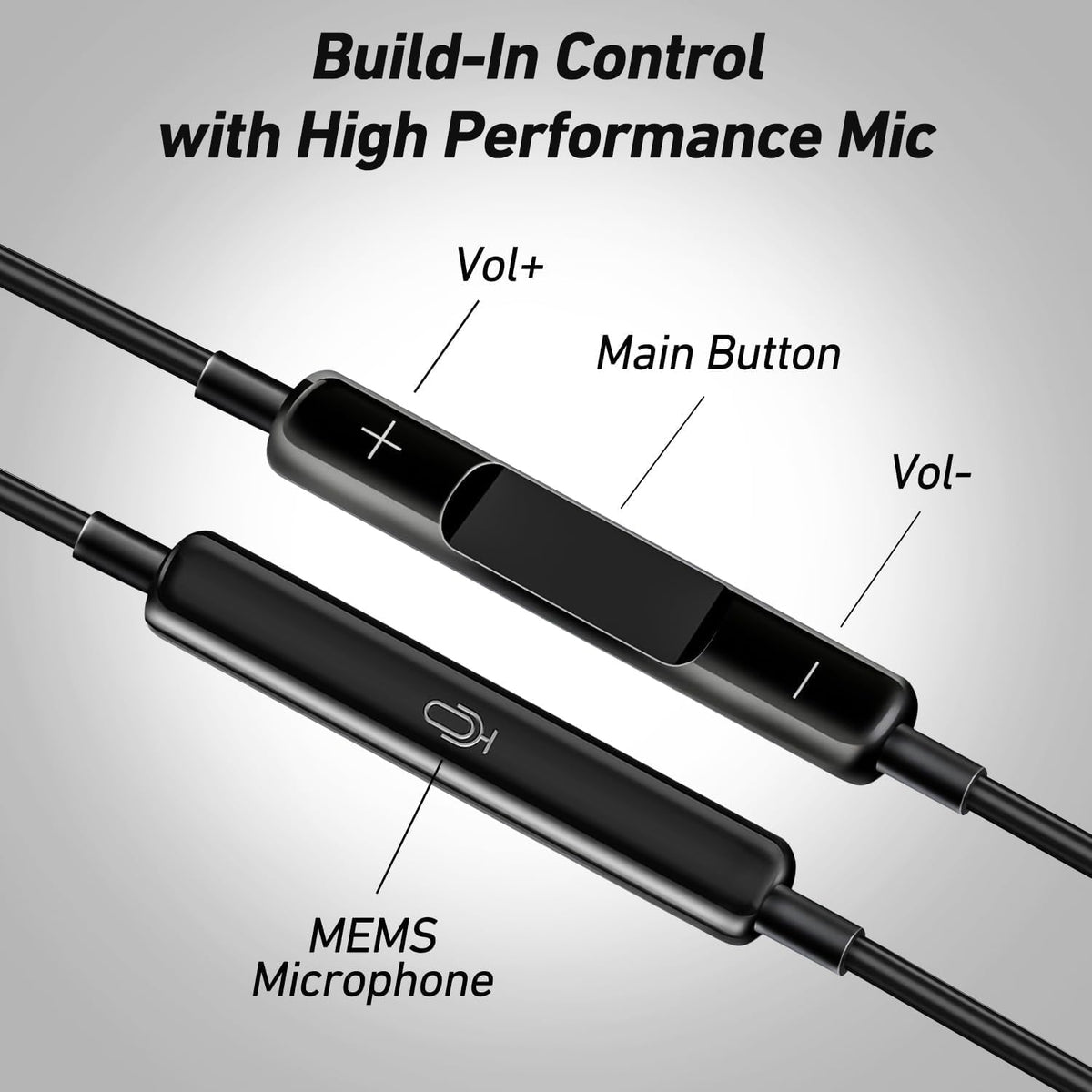 Keyron Lightning Headphones for iPhone [MFi Certified],Wired Earbuds with Built-in Microphone & Volume Control, Earphone Compatible with iPhone 14/13/12/11/XR/XS/X/8/7/SE/Pro/Pro Max, Black/Purple,2Pc