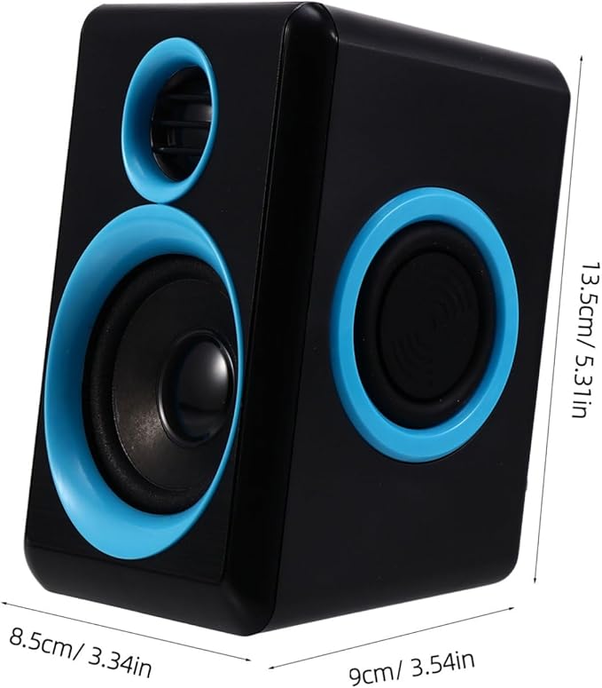 NUOBESTY Mini USB 2.0 Laptop Speaker for Desktop Computer Compact Multimedia PC Speaker with Dc5v Power Portable Small Sound Box Suitable for Office and Home Use