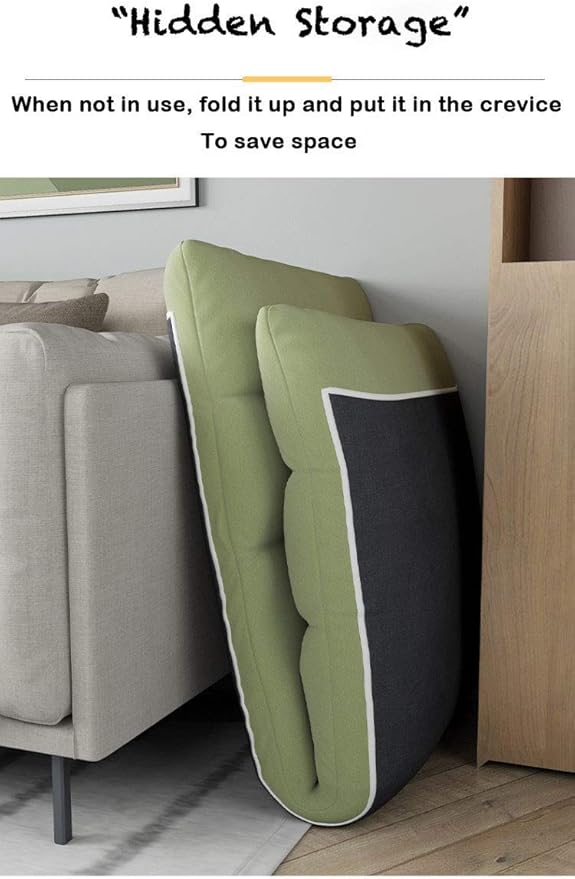 Adjustable 5Position Floor Chair-Pillow Gaming Chair-Comfortable Back Support-Cushion Dorm Rocker-Gamer-Comfy for Reading Game Meditating-Simplicity Style-and Free Long Bolster Pillow (RED)