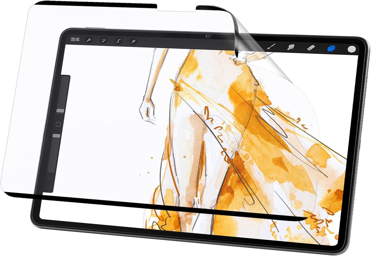 Nano-Suction Paper Feel Screen Protector for iPad Air 11 Inch M3/M2 (7th/6th Gen, 2025/2024), Removable, Reusable, Write as Real Paper, Anti Glare, Stable, Matte Finish