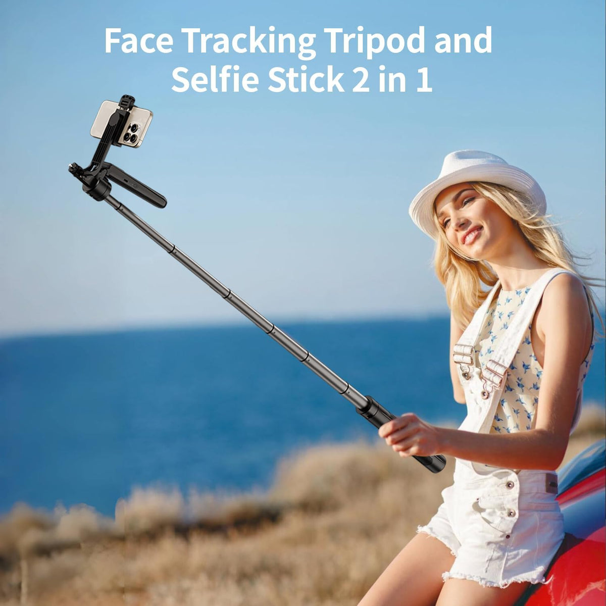 70.9" Auto Face Tracking Tripod 360° Rotation with 10" Ring Light, Phone Tripod & Selfie Stick with Remote for Cell Phone 4"-7", Motion Sensor Phone Tripod for Tiktok Live Stream Vlog Video Recording