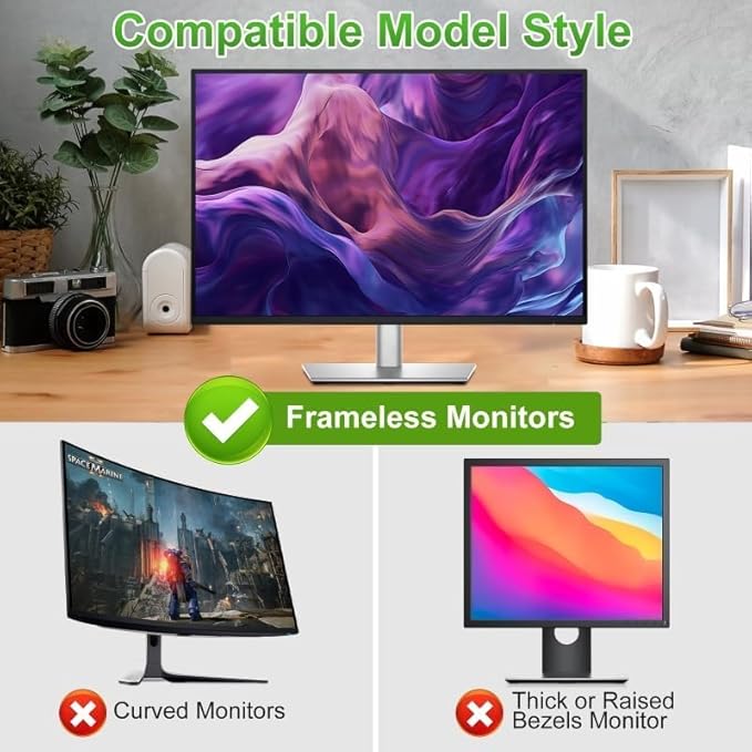 Hoktods Magnetic Hanging Computer Privacy Screen Filter for 20 Inch, Removable Aluminum Alloy Privacy Shield for 16:9 Widescreen Monitor, Eye Protection Blue Light Filter