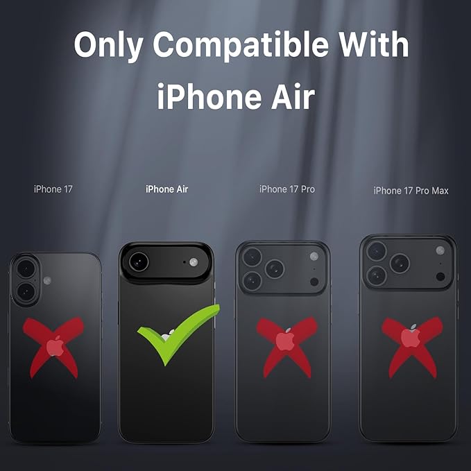 M MYBAT PRO for iPhone Air Case with Belt Clip Holster,[Compatible with Magsafe] w/Screen Protector,Anti-Drop,Shockproof,w 360°Rotating Kickstand,Heavy Duty Protection (Blue) (Black)