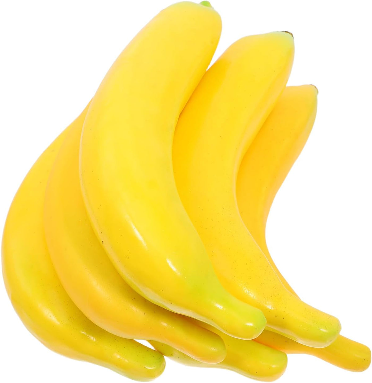 6pcs VICASKY Lifelike Artificial Bananas Weighted Simulation Fruit Kitchen Cabinet Decor Wedding Party Photography