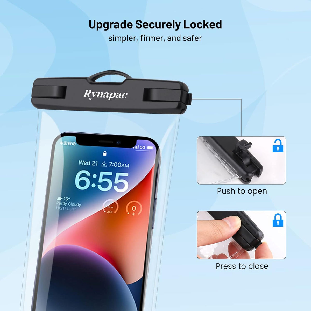 Waterproof Phone Pouch Bag - 8.5in Water Proof Cell Phone Case for Beach Travel Must Haves, Waterproof Phone Holder with Lanyard for iPhone 16 15 Pro Max Galaxy S24 S23 Ultra Pixel, Cruise Essentials