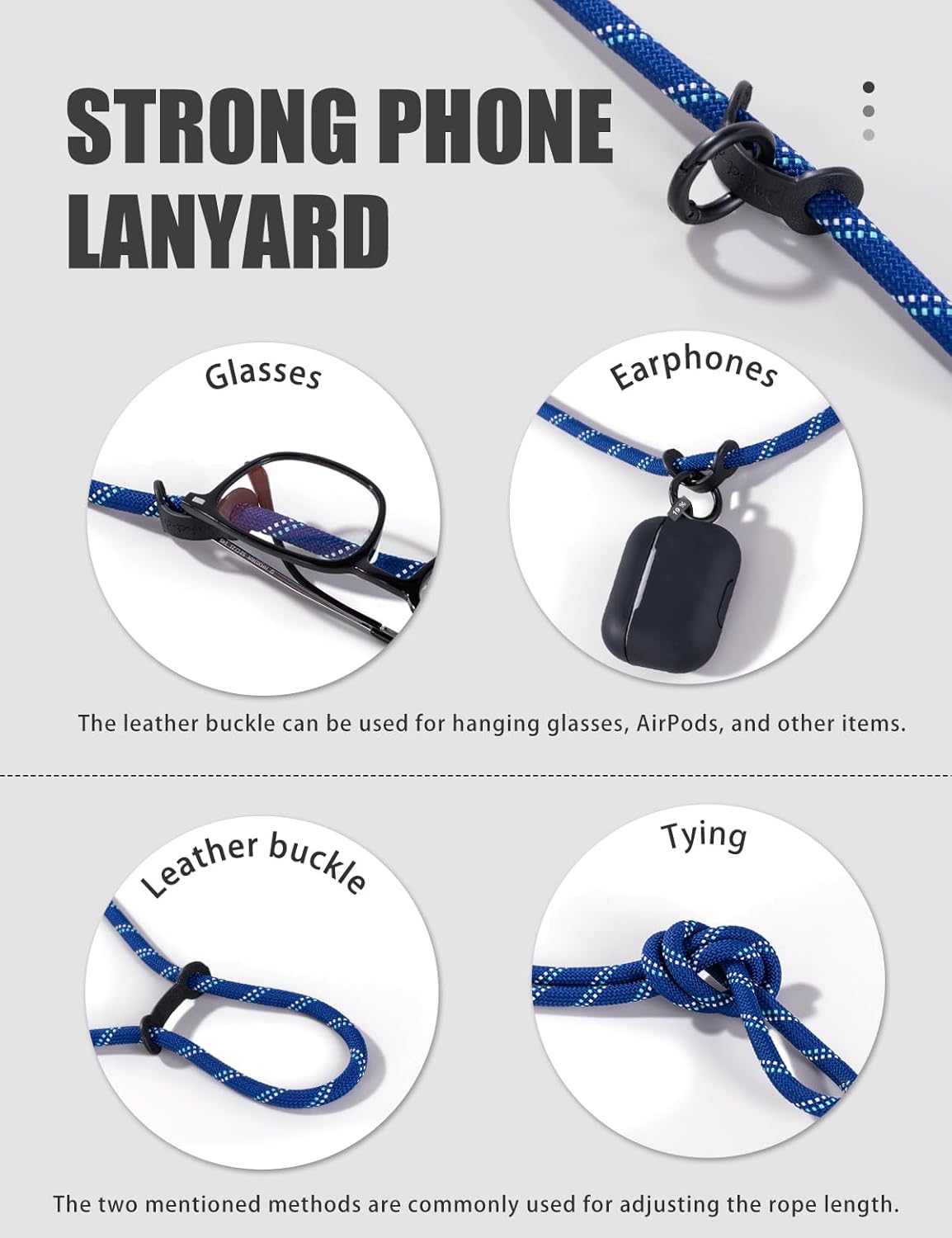 project-cb Phone Lanyard×1,Phone Tether Tab×2, Crossbody Cell Phone Lanyard,Rope Lanyard,Universal Adjustable Phone Strap(Purple)
