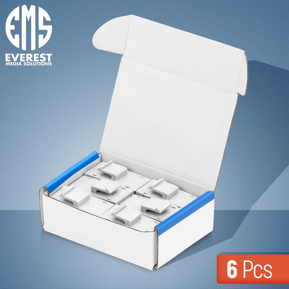 Everest Cat6 RJ45 Keystone Coupler (6-Pack) in White - RJ45 Coupler - Cat 6 Couplers - Female to Female Cat6 Keystone Jacks - Ethernet Couplers - Ethernet Cable Extender