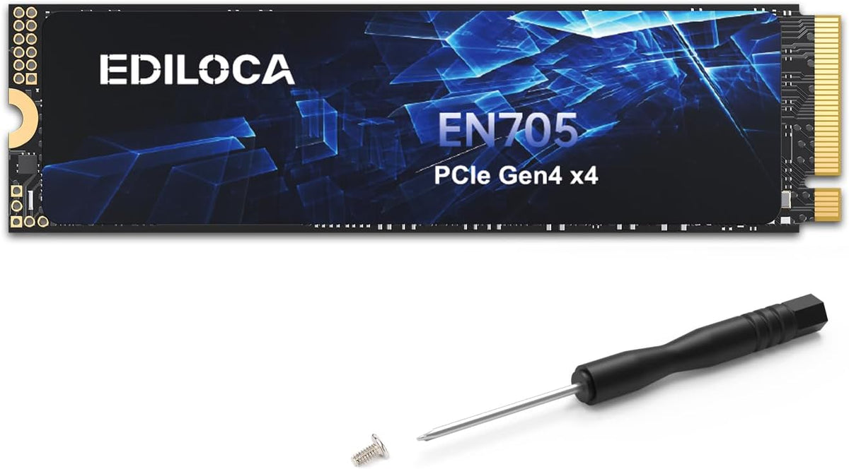 4TB SSD NVMe M.2 2280 PCIe Gen4 x4 Internal Solid State Drive - Up to 5000MB/s, 4TB SSD PS5 Dynamic SLC Cache, PS5 Compatible for Gaming PC Laptop(EN705)