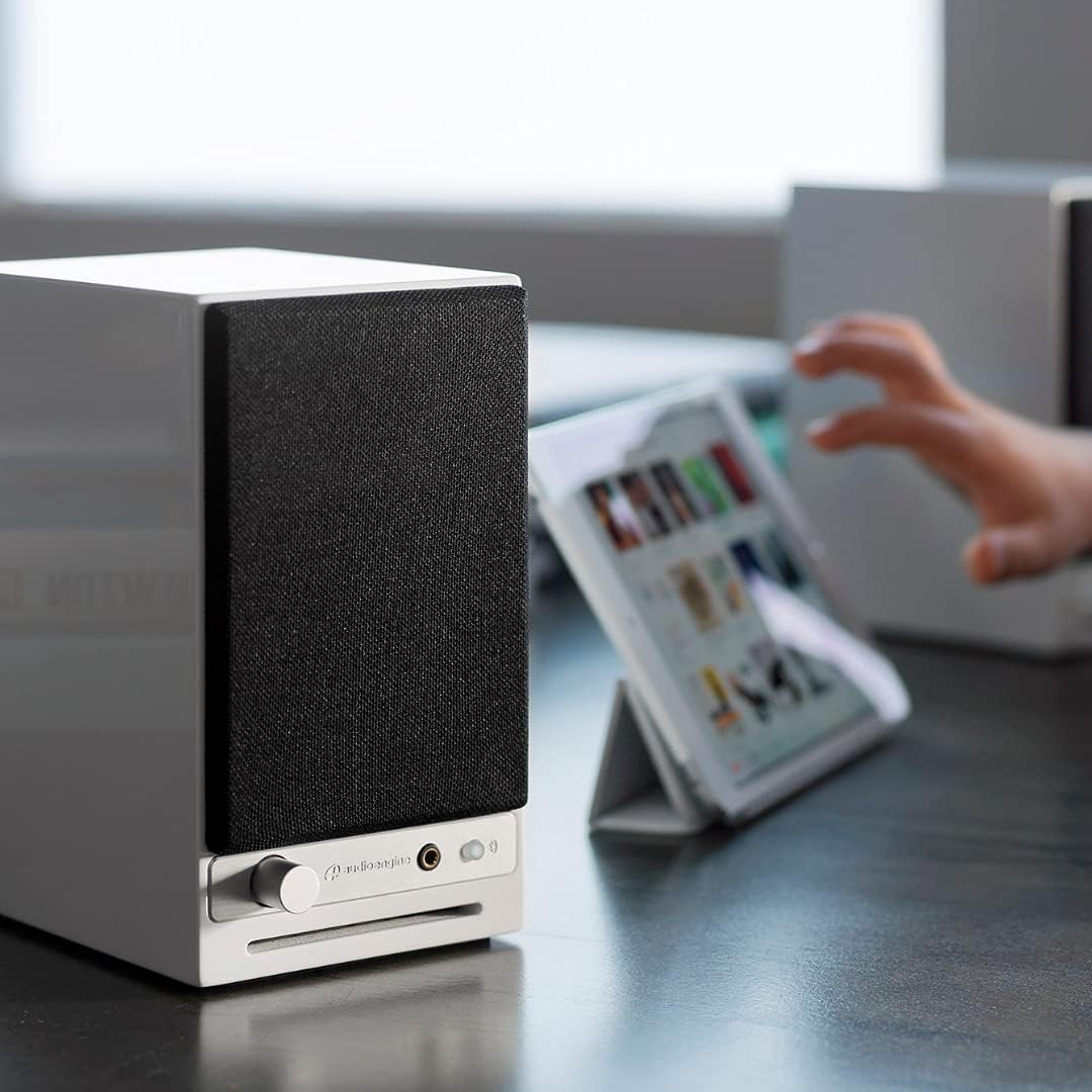 Audioengine A2-HD (HD3) Wireless Bluetooth PC and Computer Desktop Speakers with aptX HD - USB, RCA, Headphone Compatible