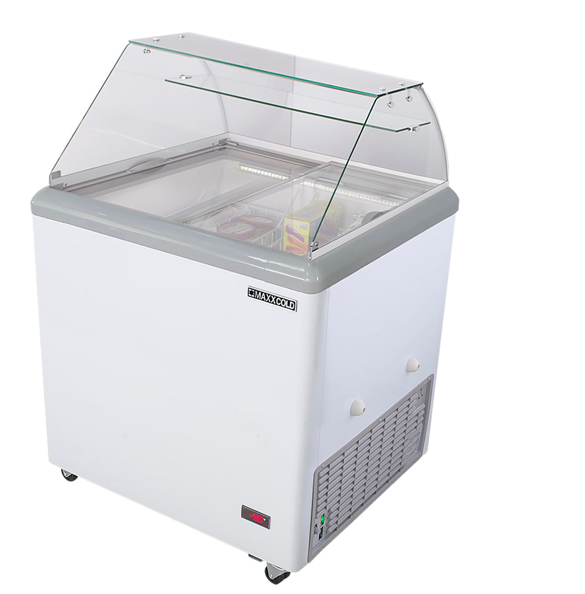 Maxx Cold MXDC-4 4 Flavor 7.5 cu ft Commercial Ice Cream Dipping Cabinet Freezer